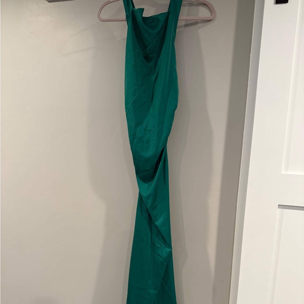 Commense Teal Wrap Dress